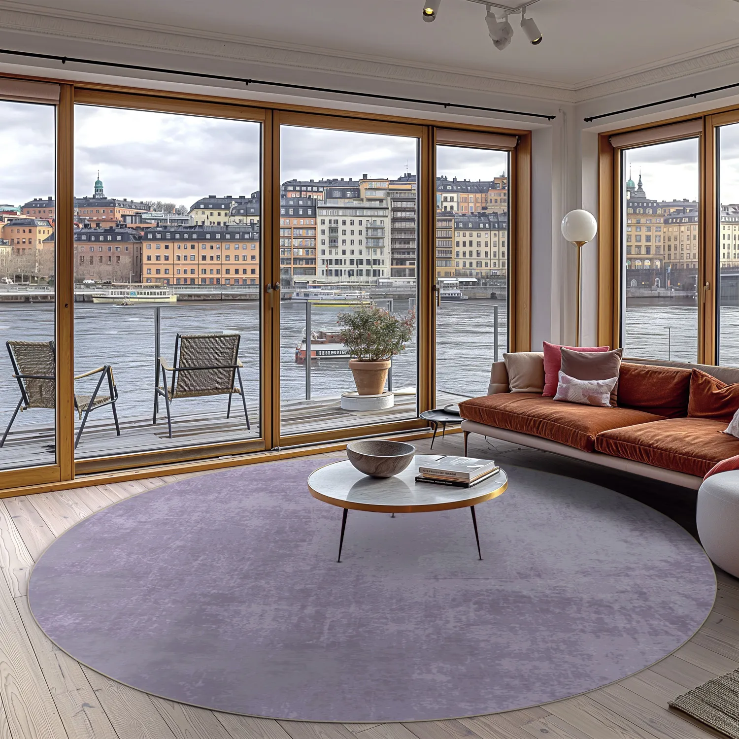 Kerek szőnyeg - Lynton (világos lila)