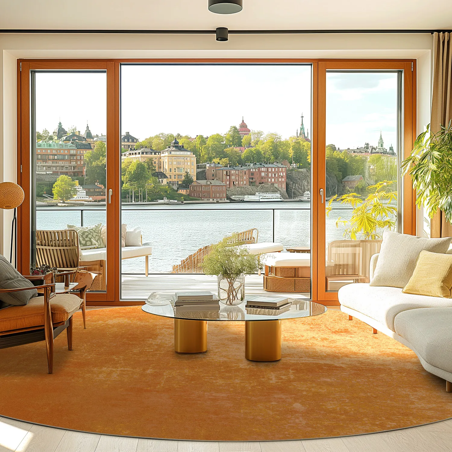 Kerek szőnyeg - Lynton (narancs)