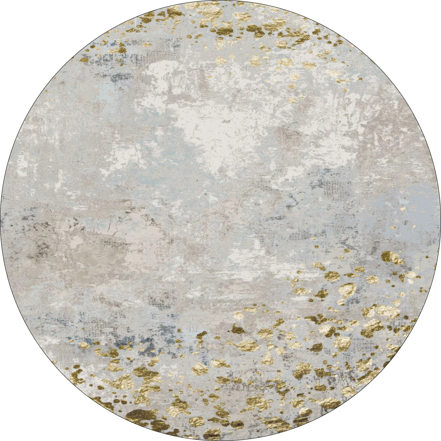 Kerek szőnyeg - Maude (szürke/arany)