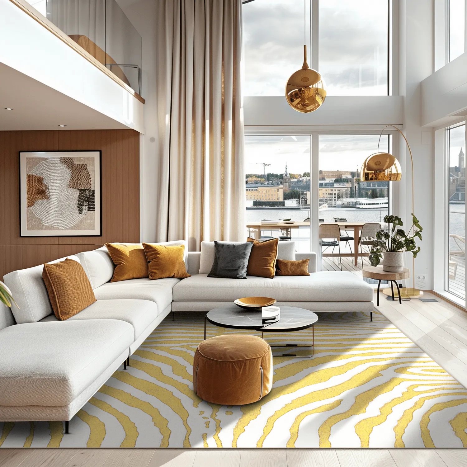 Wilton szőnyeg - Zebra (sárga)