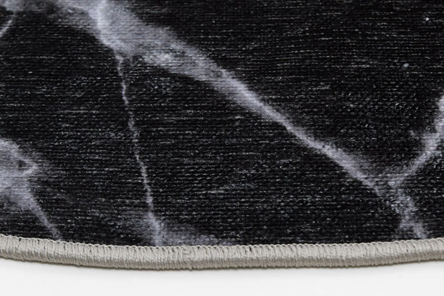 Kerek szőnyeg - Savino (fekete/fehér/rózsaszín)