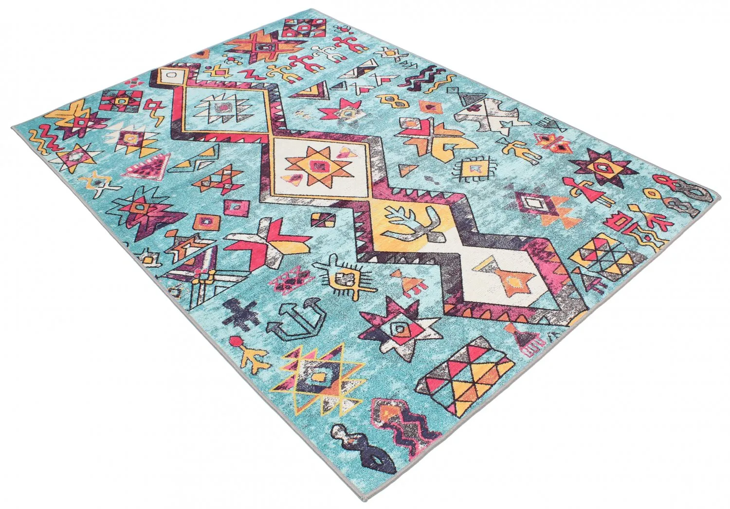 Wilton szőnyeg - Misare (kék/többszínű)