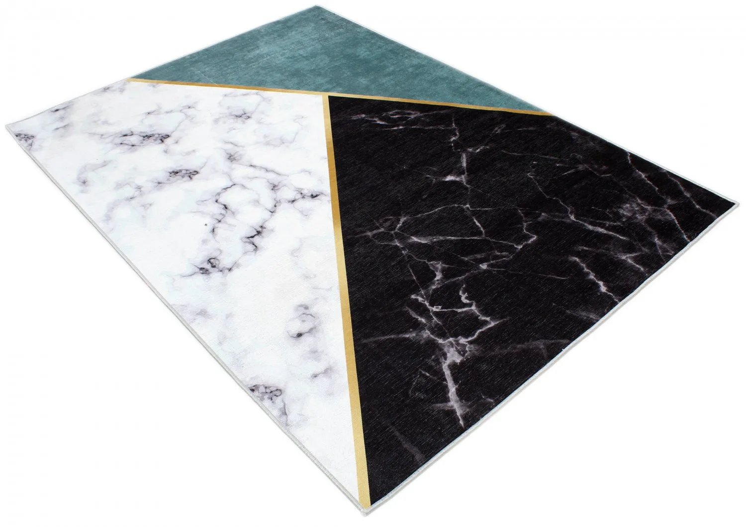 Wilton szőnyeg - Savino (fekete/fehér/zöld)