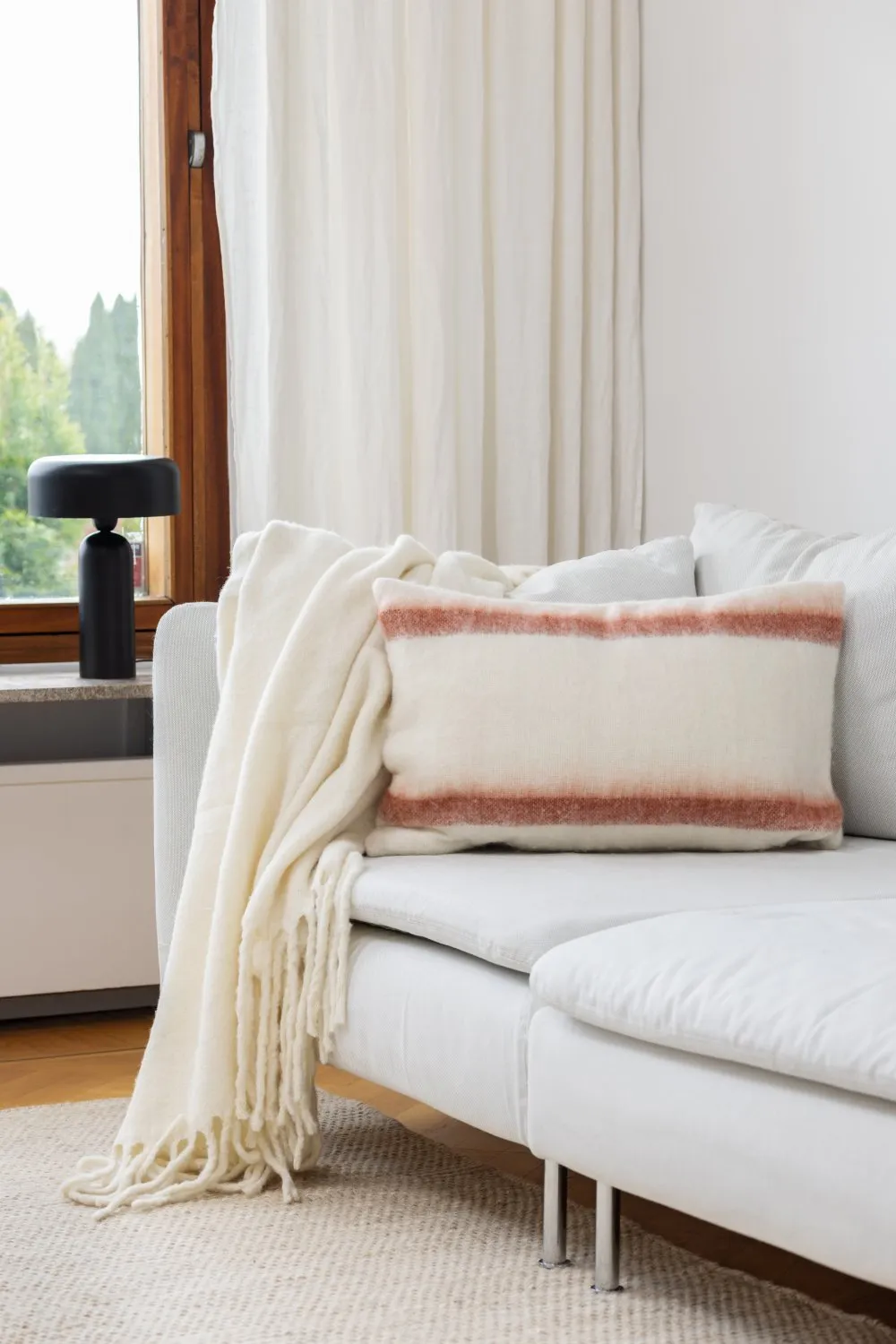 Gyapjúkeverék párnahuzat - Miranda (rózsaszín)