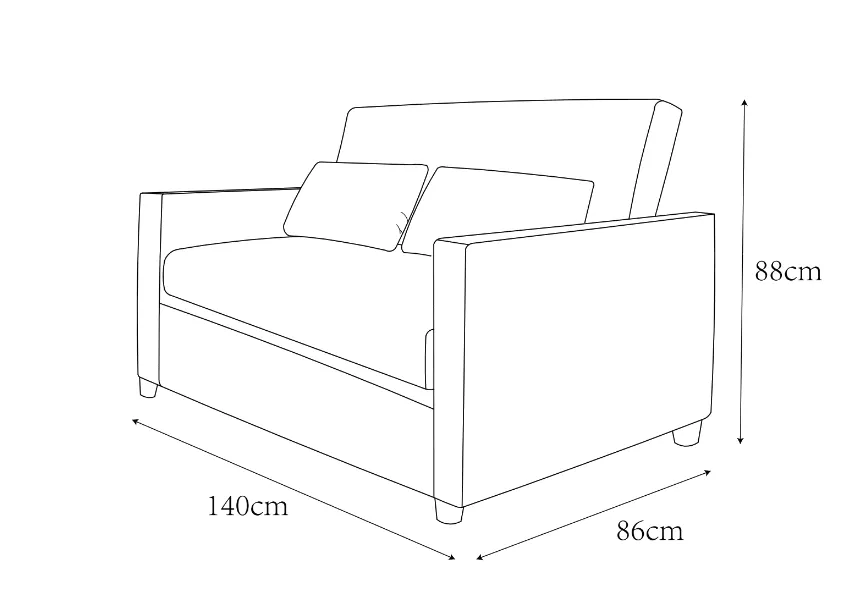 Kihúzható fotel - San Francisco (fehér)