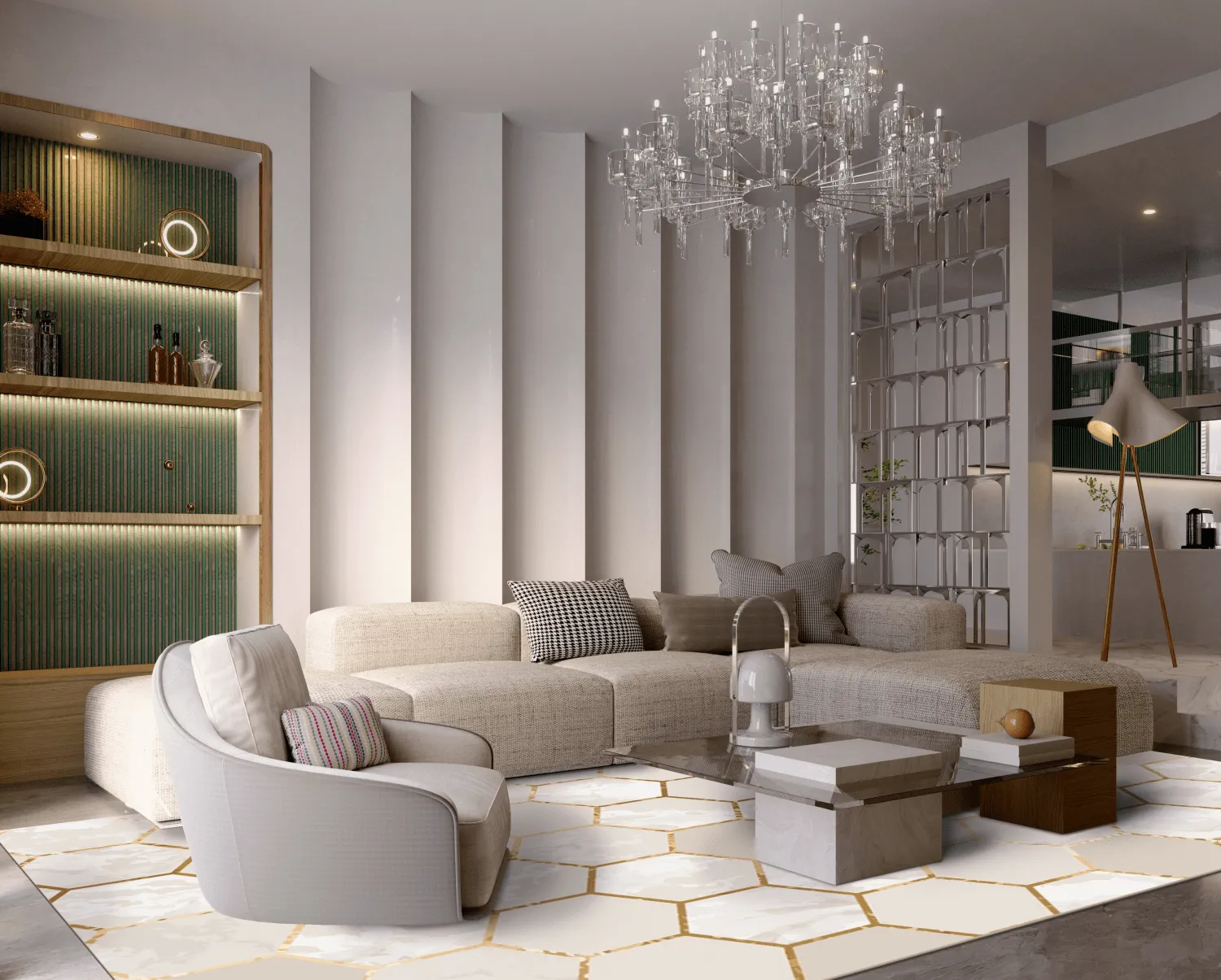 Wilton szőnyeg - Morino (bezs/fehér/arany)