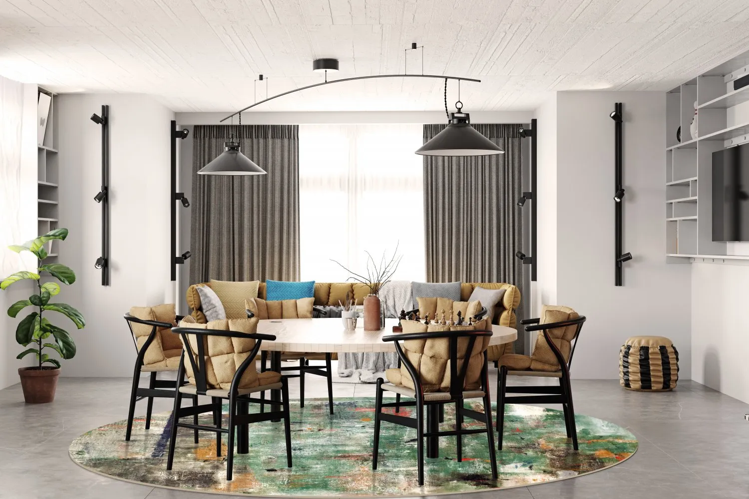 Kerek szőnyeg - Calabria (többszínű)