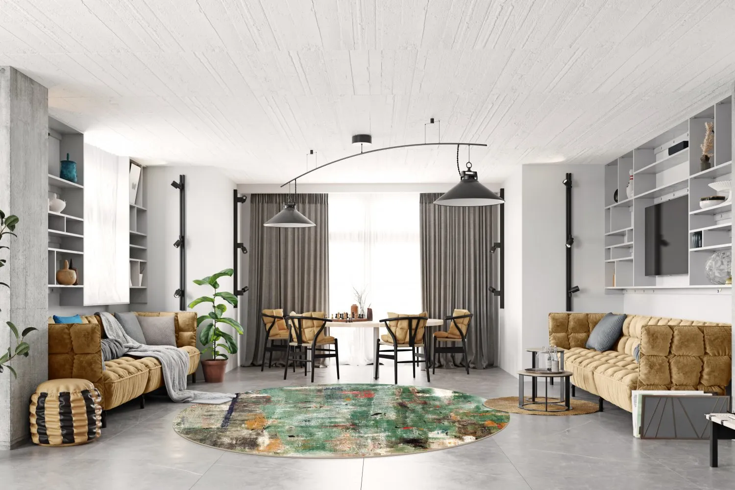 Kerek szőnyeg - Calabria (többszínű)