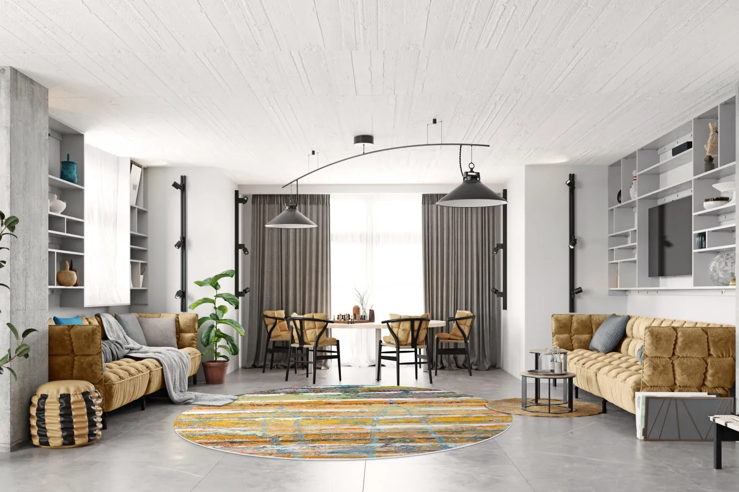 Kerek szőnyeg - Messina (többszínű)