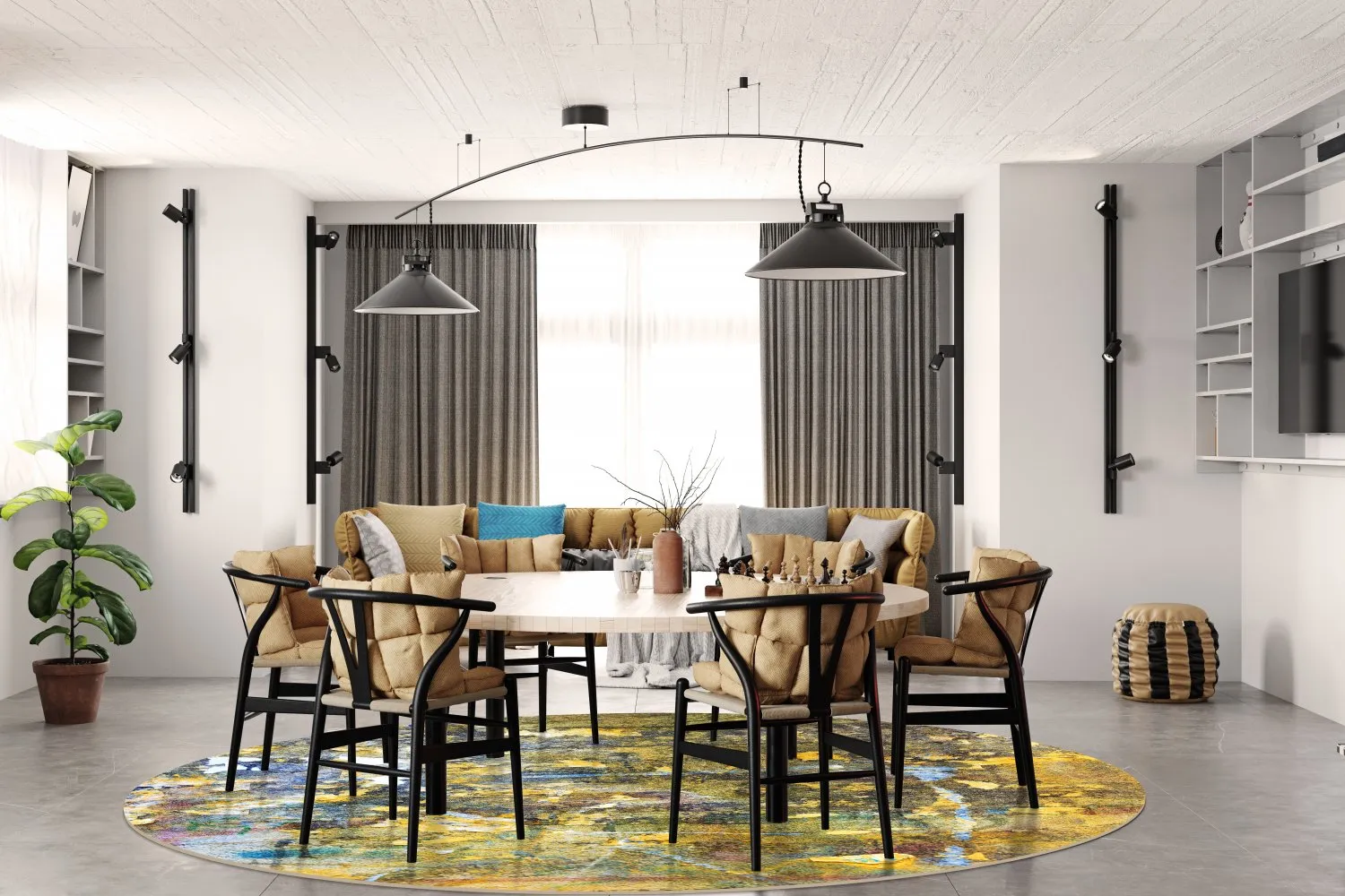 Kerek szőnyeg - Catania (többszínű)