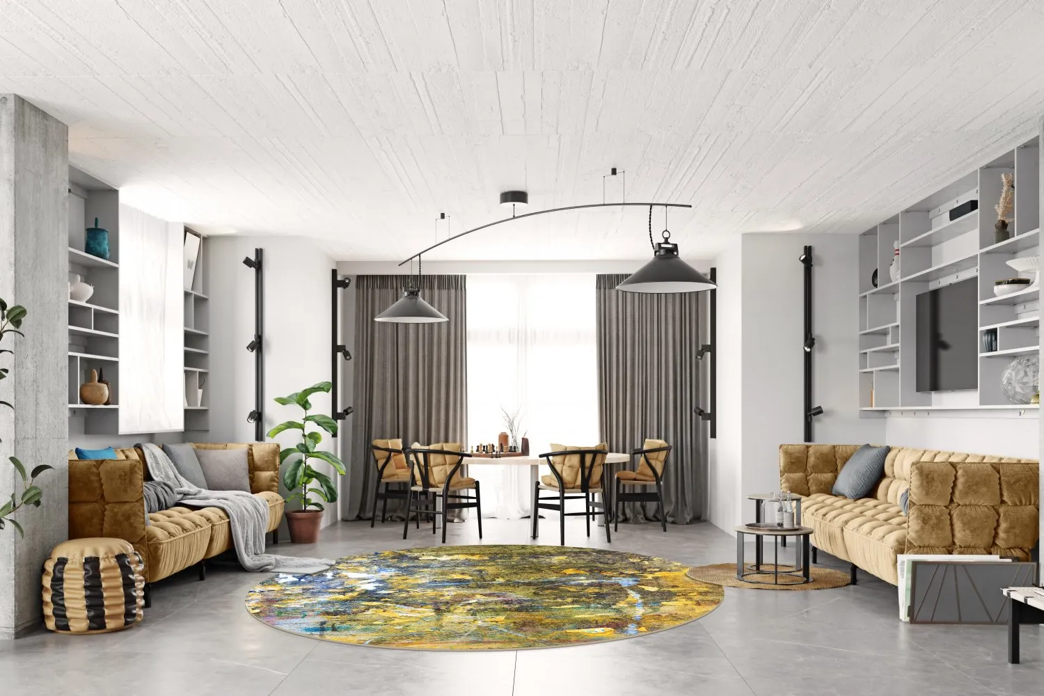 Kerek szőnyeg - Catania (többszínű)