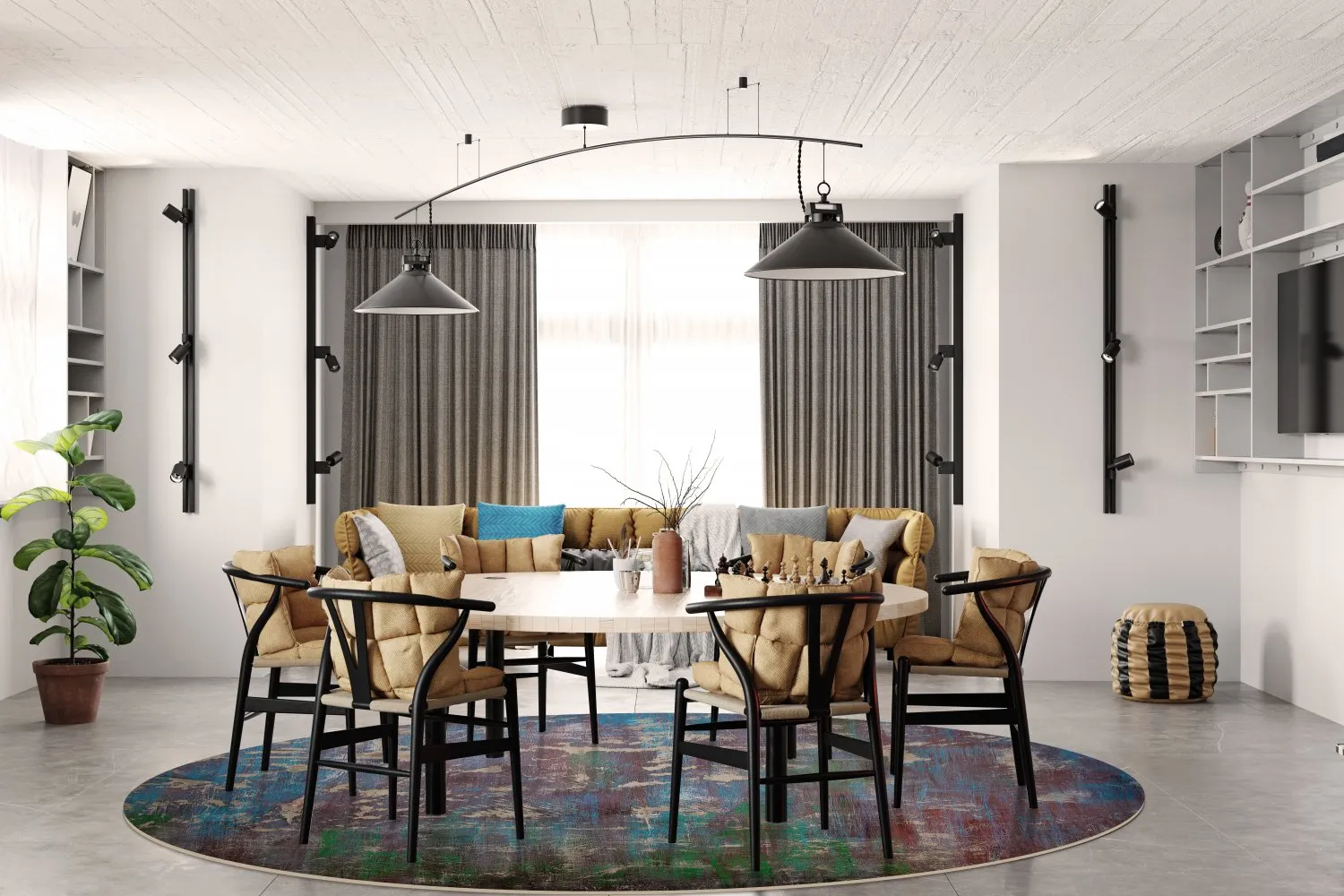 Kerek szőnyeg - Aviano (többszínű)