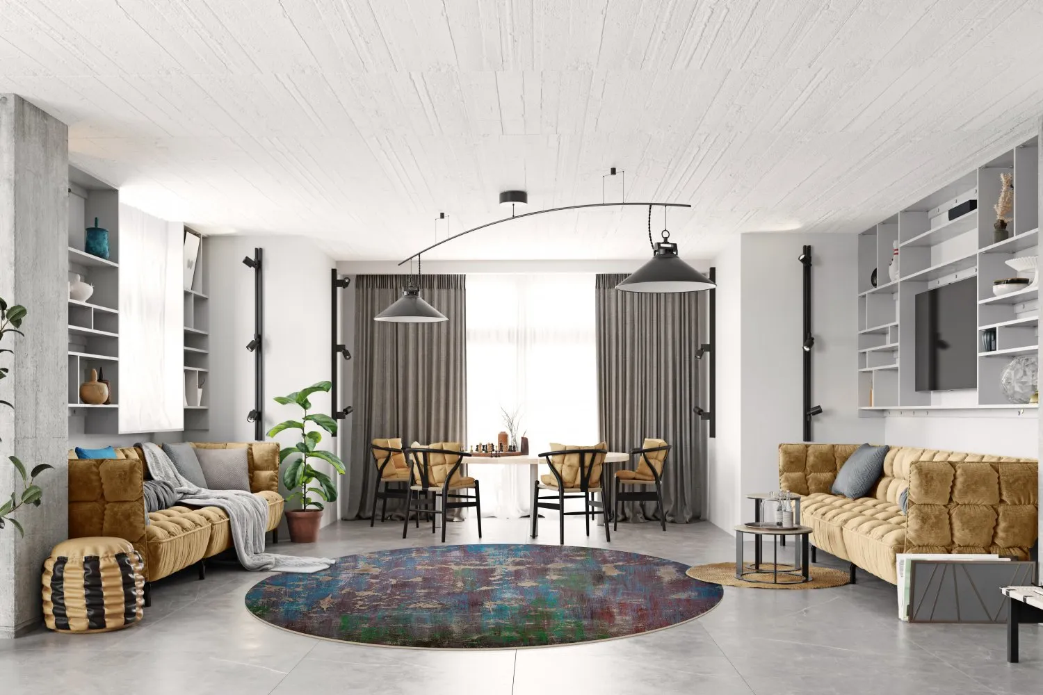 Kerek szőnyeg - Aviano (többszínű)