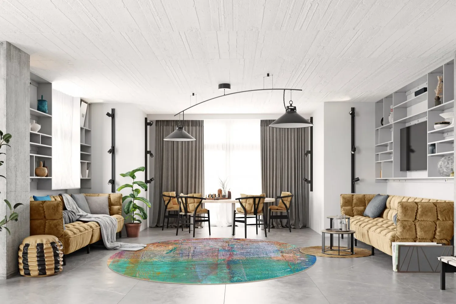 Kerek szőnyeg - Trento (többszínű)