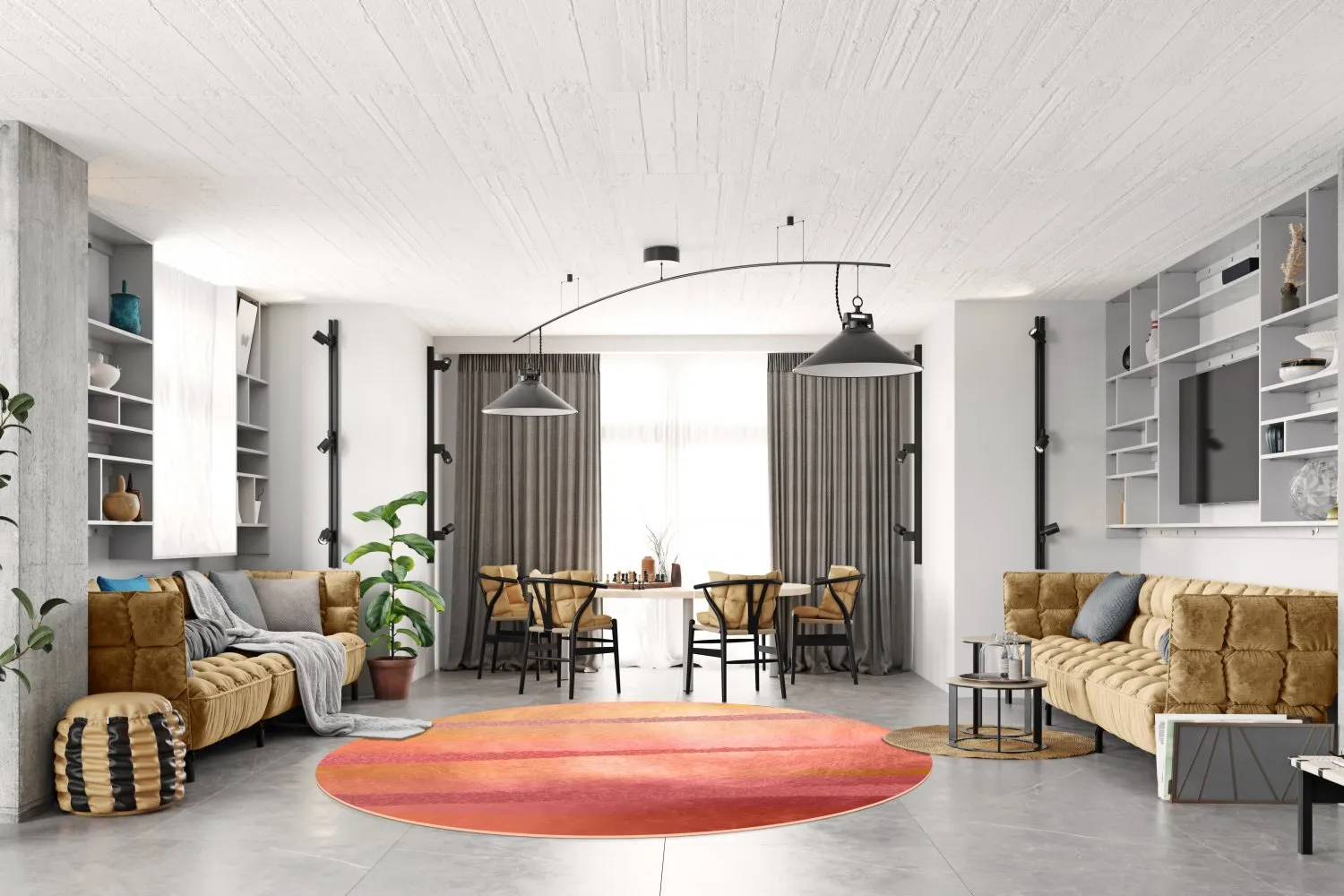 Kerek szőnyeg - Sondrio (többszínű)