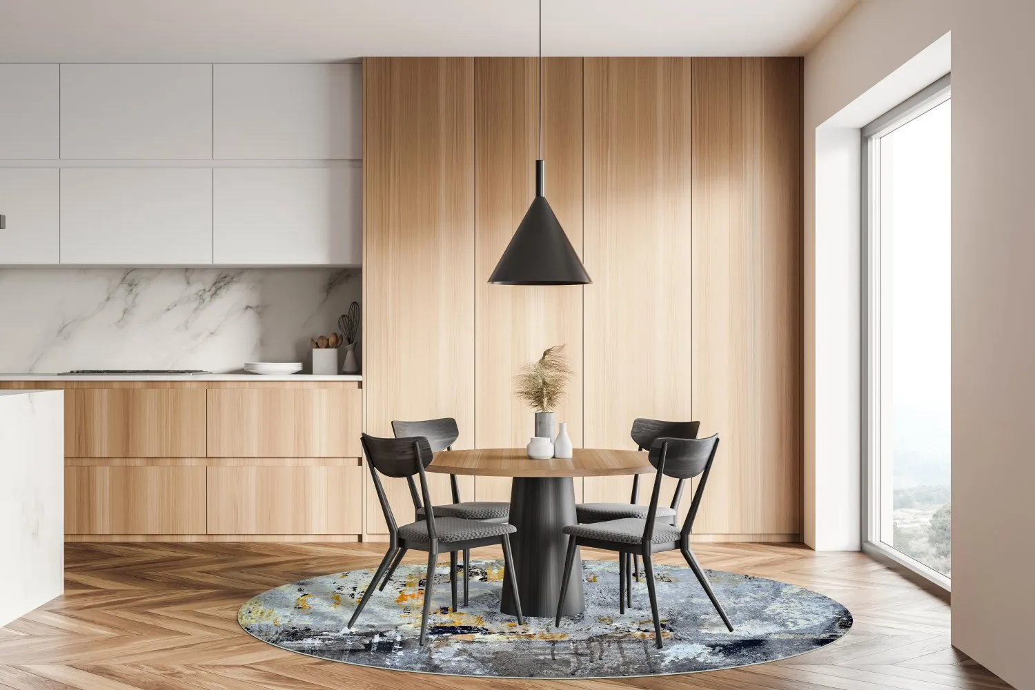 Kerek szőnyeg - Pias (többszínű)