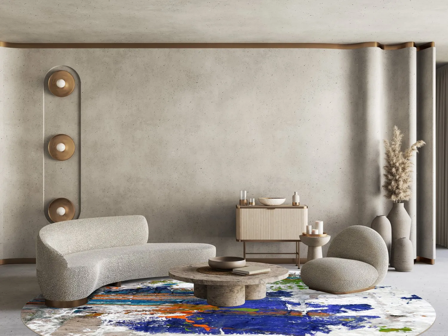 Kerek szőnyeg - Como (többszínű)