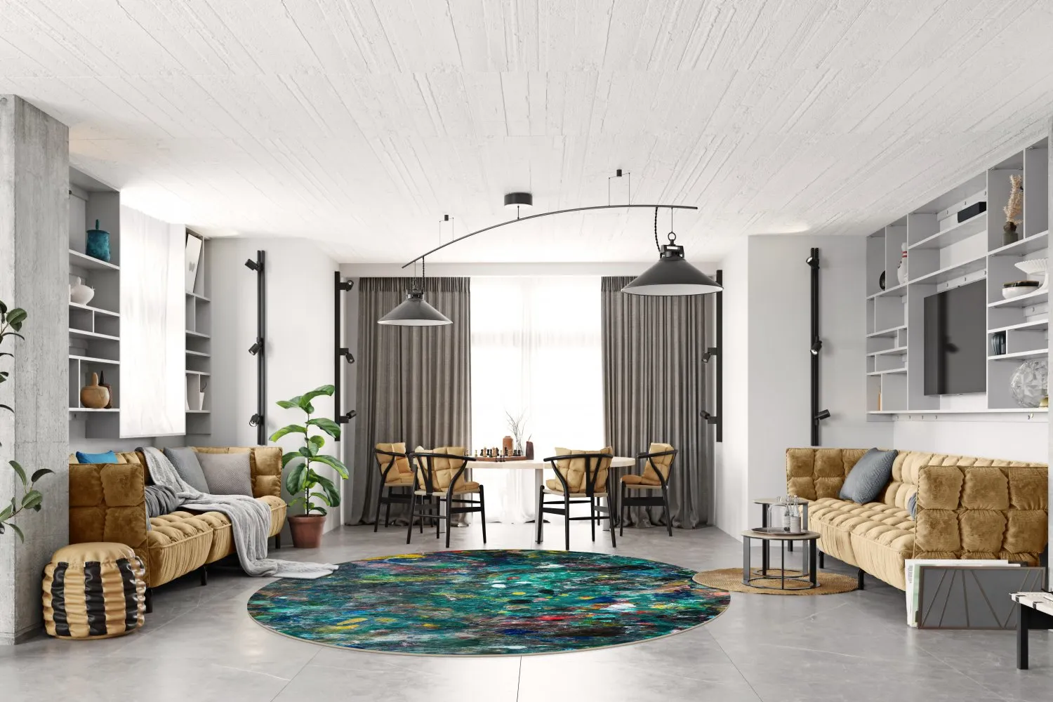 Kerek szőnyeg - Umbria (többszínű)