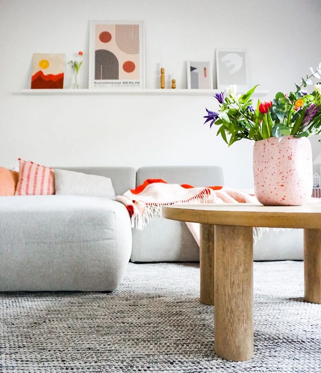 Kerek szőnyeg - Otago (szürke/fekete)