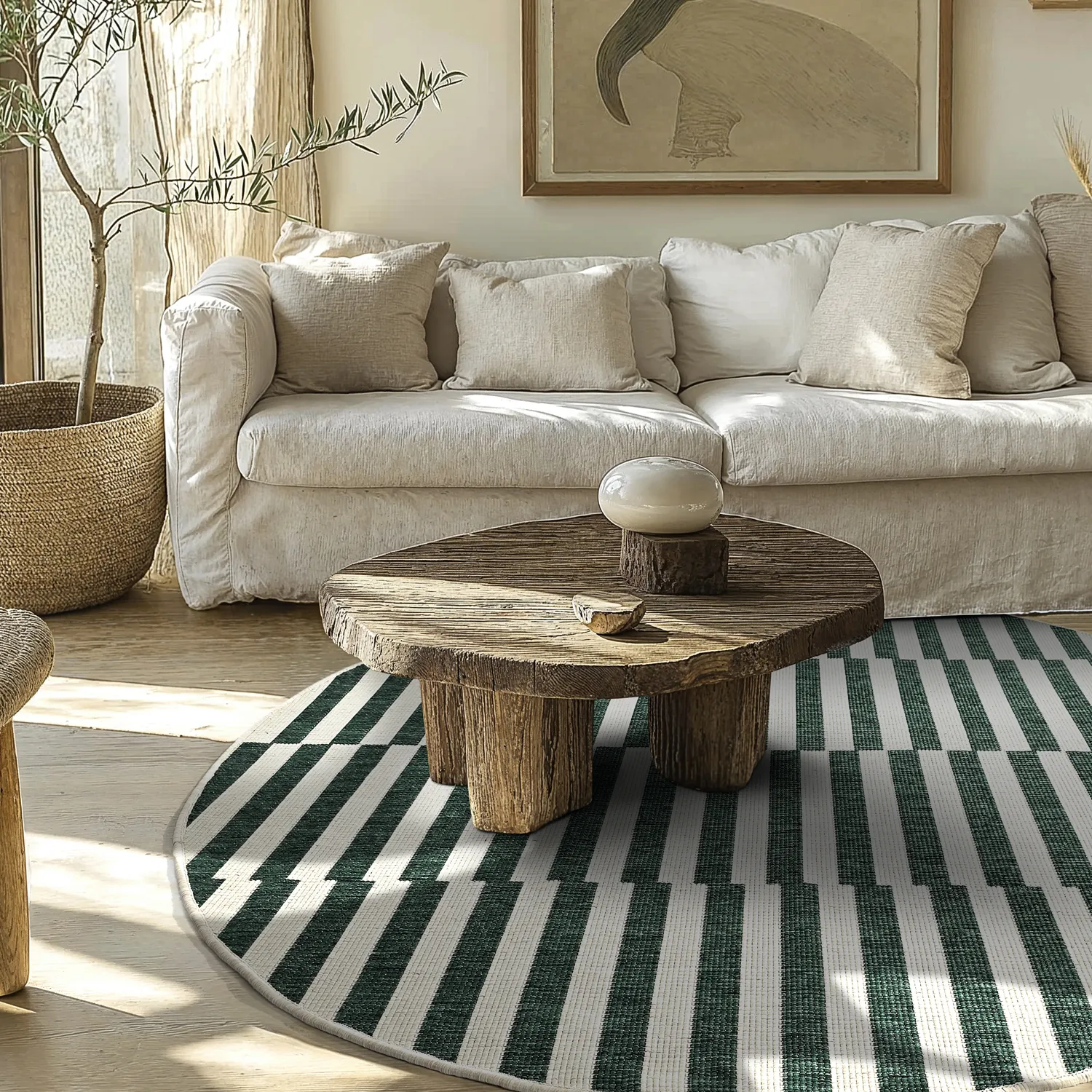 Kerek szőnyeg - Indoor/Outdoor Otto (zöld)