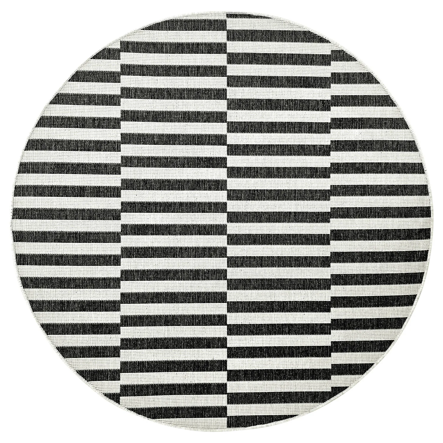 Kerek szőnyeg - Indoor/Outdoor Otto (fekete)