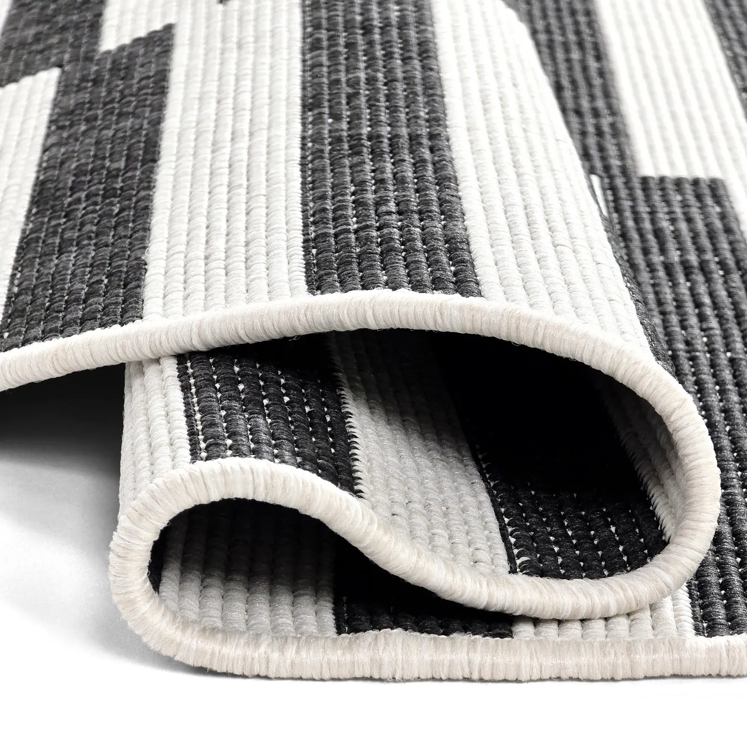 Kerek szőnyeg - Indoor/Outdoor Otto (fekete)