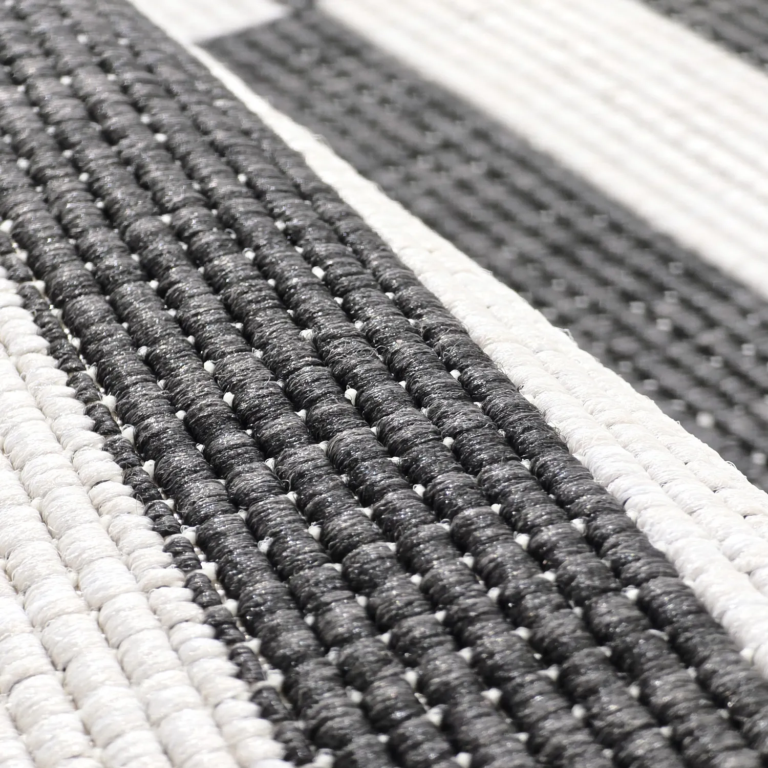 Kerek szőnyeg - Indoor/Outdoor Otto (fekete)