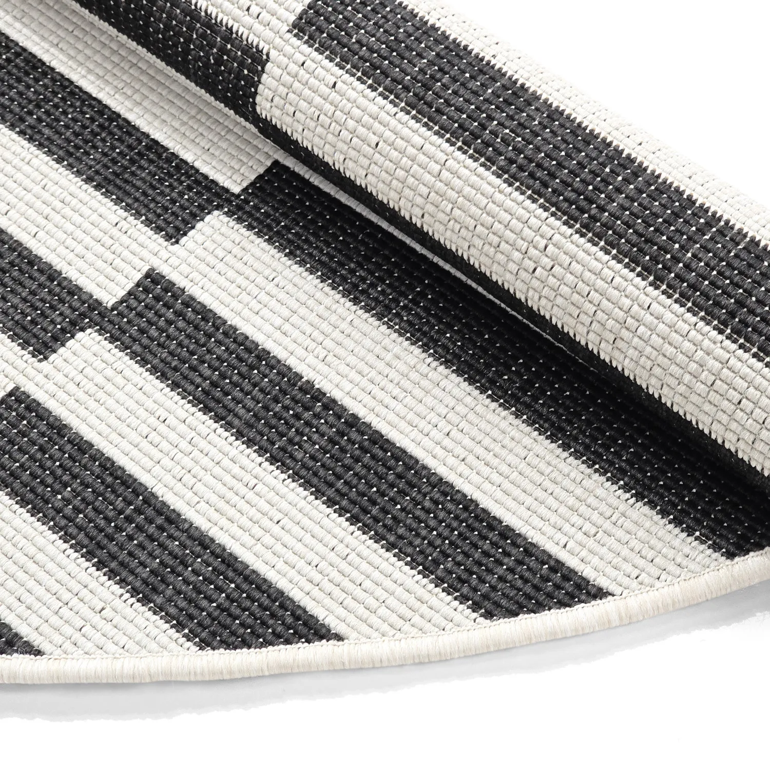 Kerek szőnyeg - Indoor/Outdoor Otto (fekete)