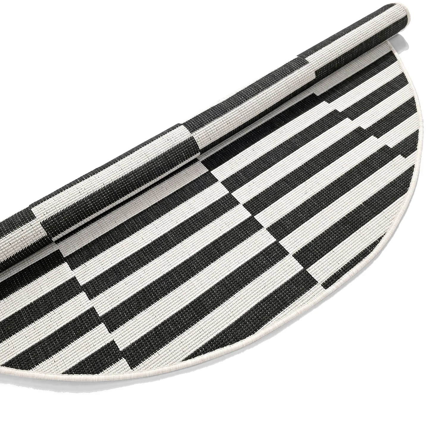 Kerek szőnyeg - Indoor/Outdoor Otto (fekete)