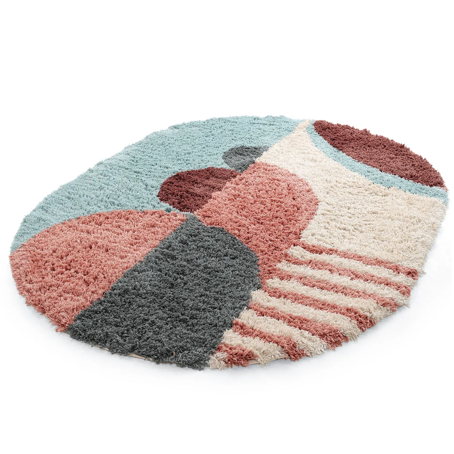 Ovális szőnyeg - Tropea Natural Cotton Shaggy (többszínű)