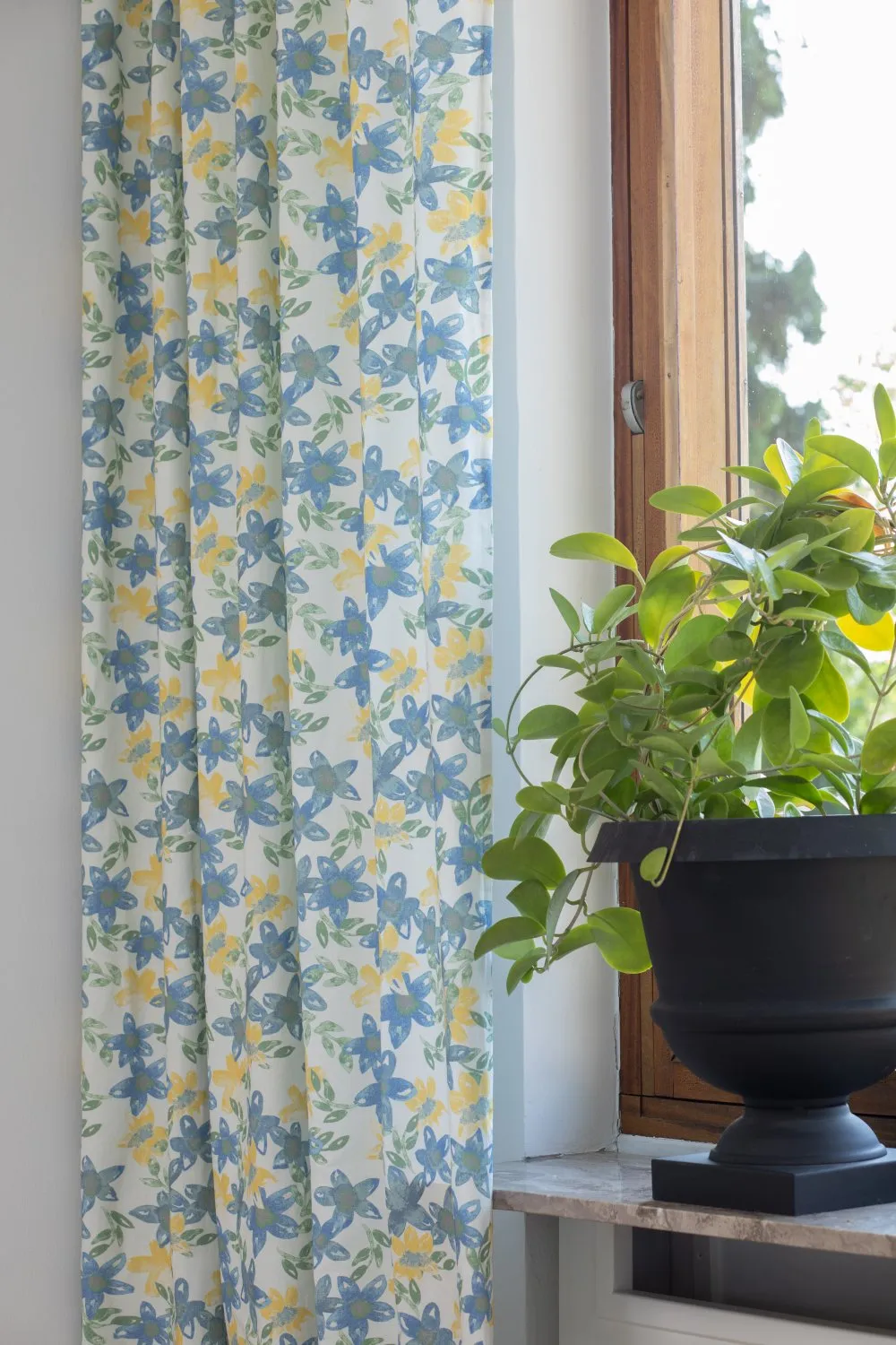 Függönyök - Pamutfüggöny Petite (kék)