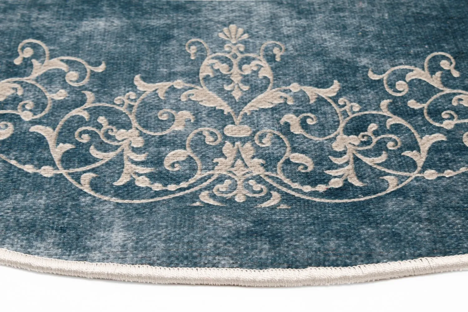 Kerek szőnyeg - Santi (kék/bezs)