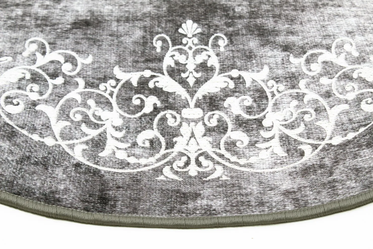 Kerek szőnyeg - Santi (sötétszürke/fehér)