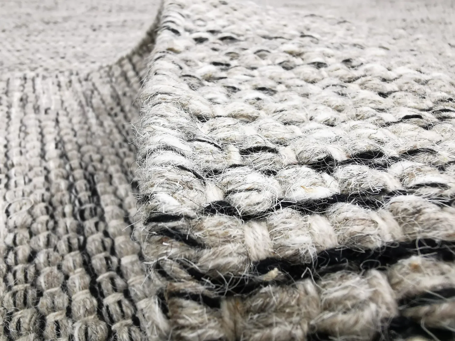 Gyapjúszőnyeg - Otago (szürke/fekete)