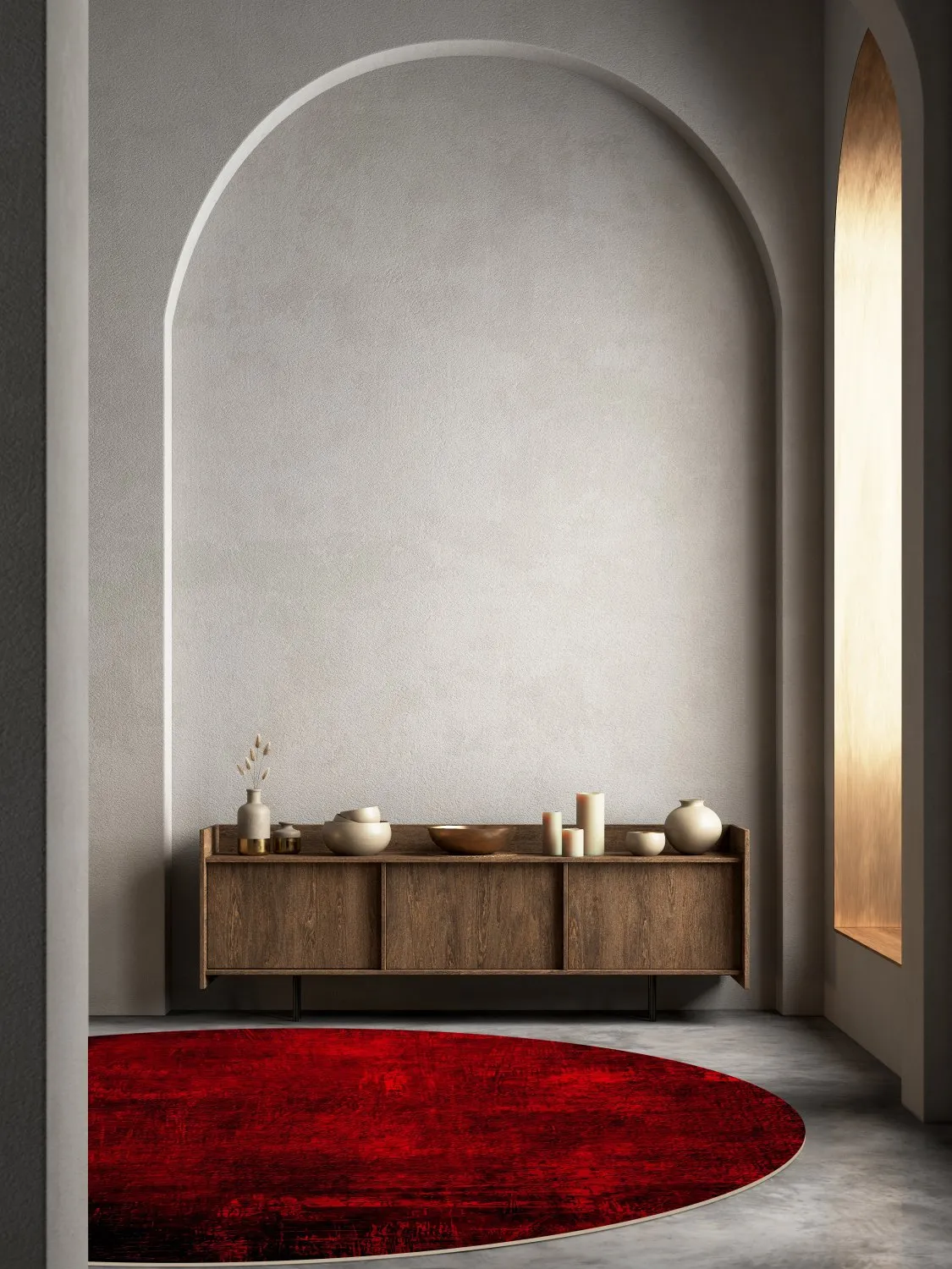 Kerek szőnyeg - Frome (piros)