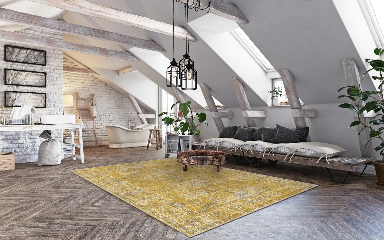 Wilton szőnyeg - Gombalia (sárga)