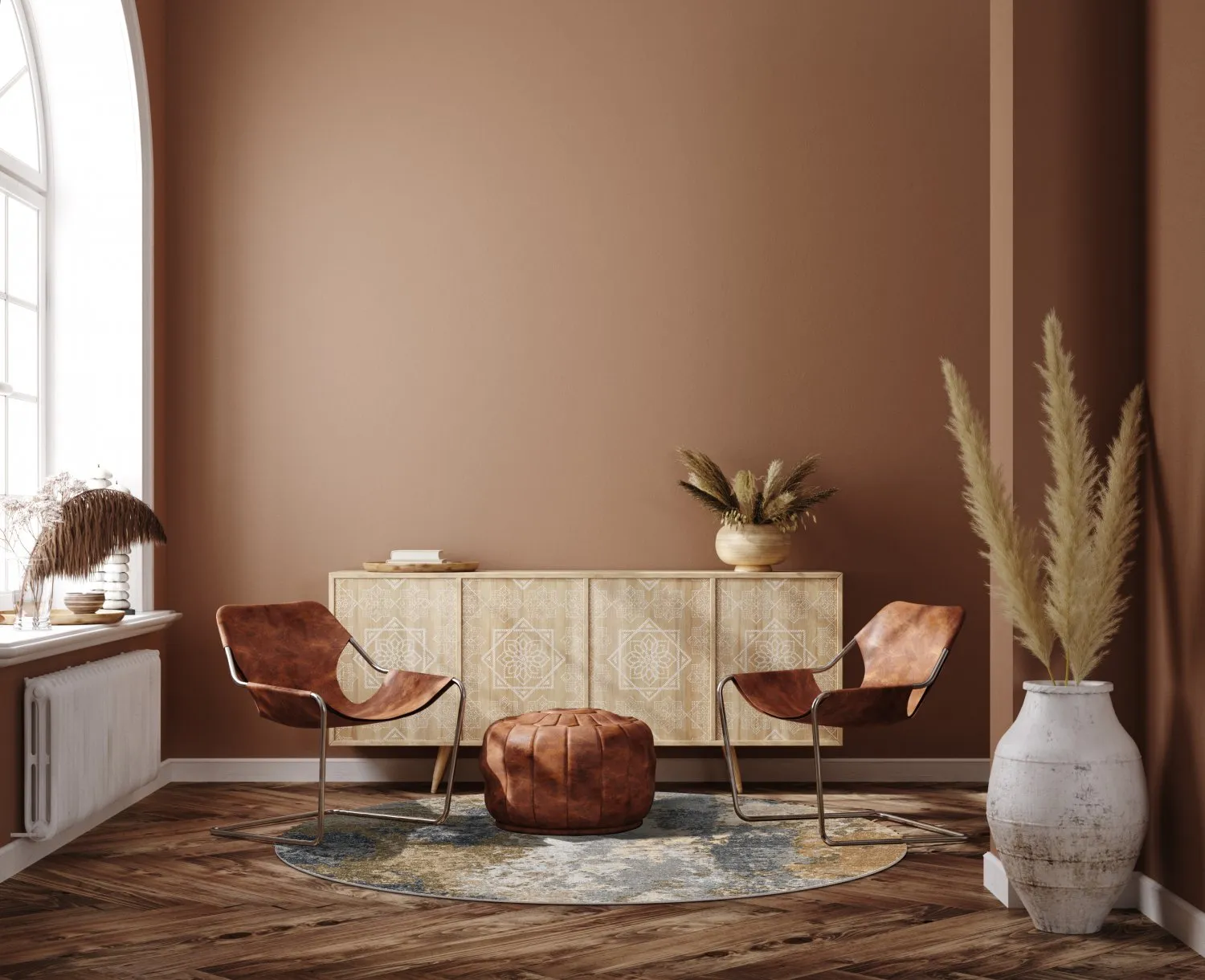 Kerek szőnyeg - Travale (szürke/többszínű)