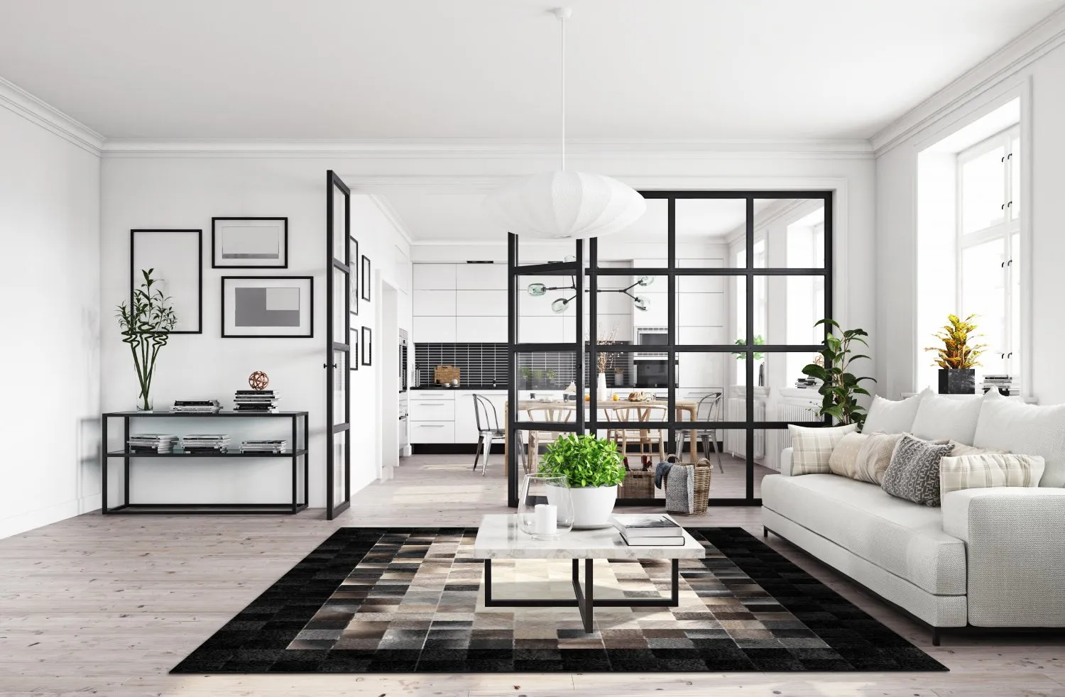 Wilton szőnyeg - Livada (fekete/többszínű)