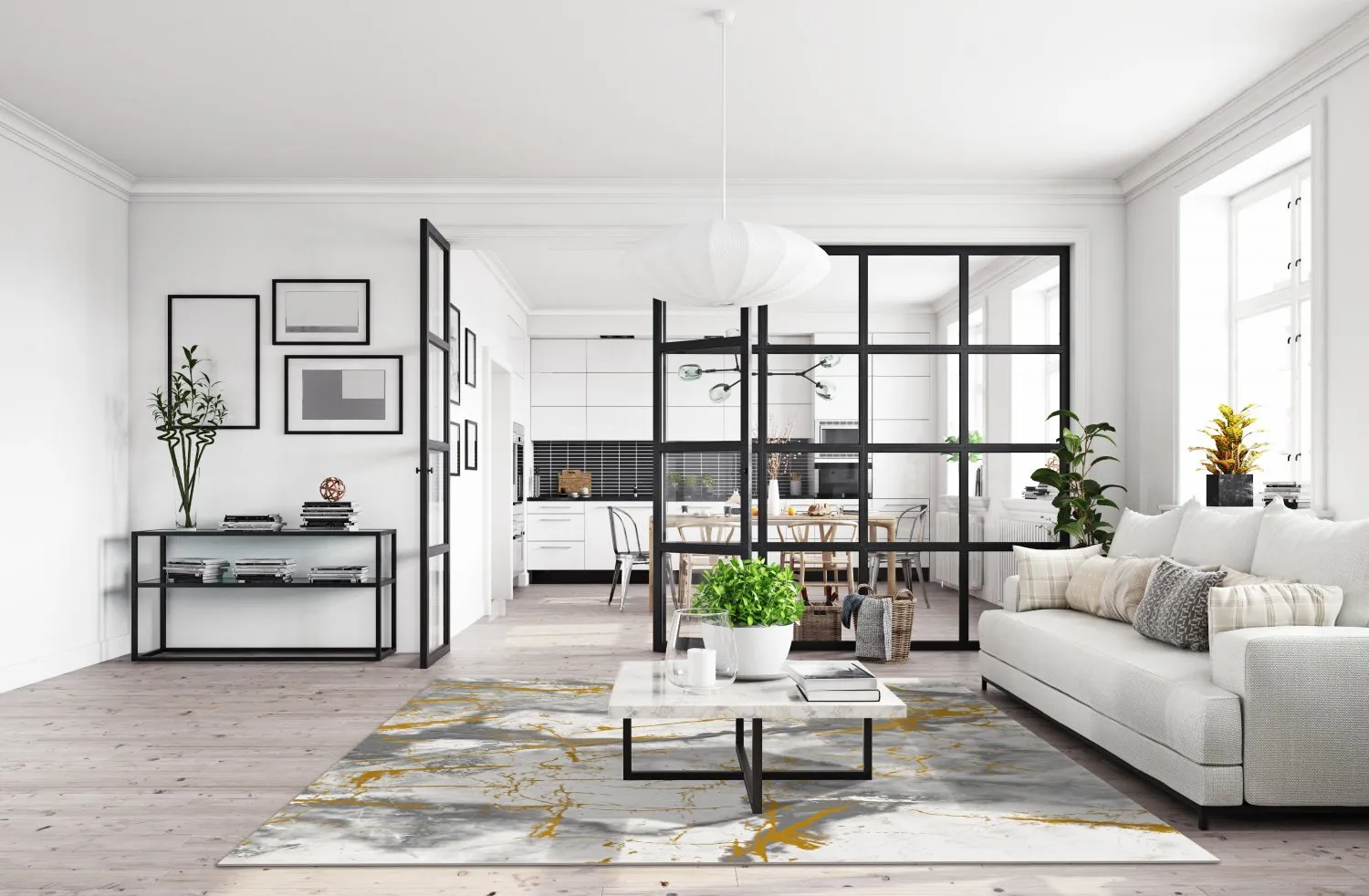 Wilton szőnyeg - Mermer (szürke/fehér/arany)