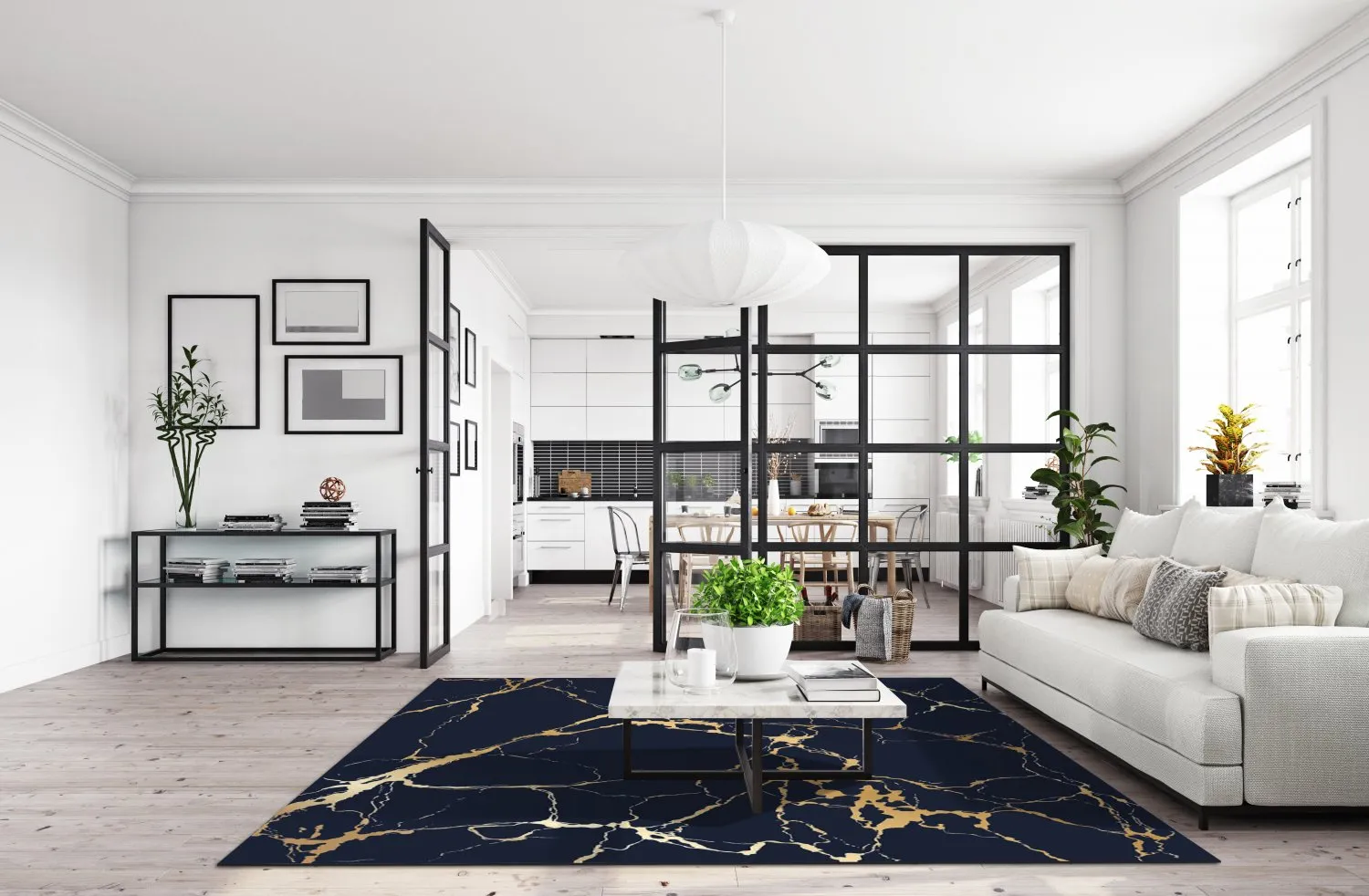 Wilton szőnyeg - Cesina (fekete/arany)