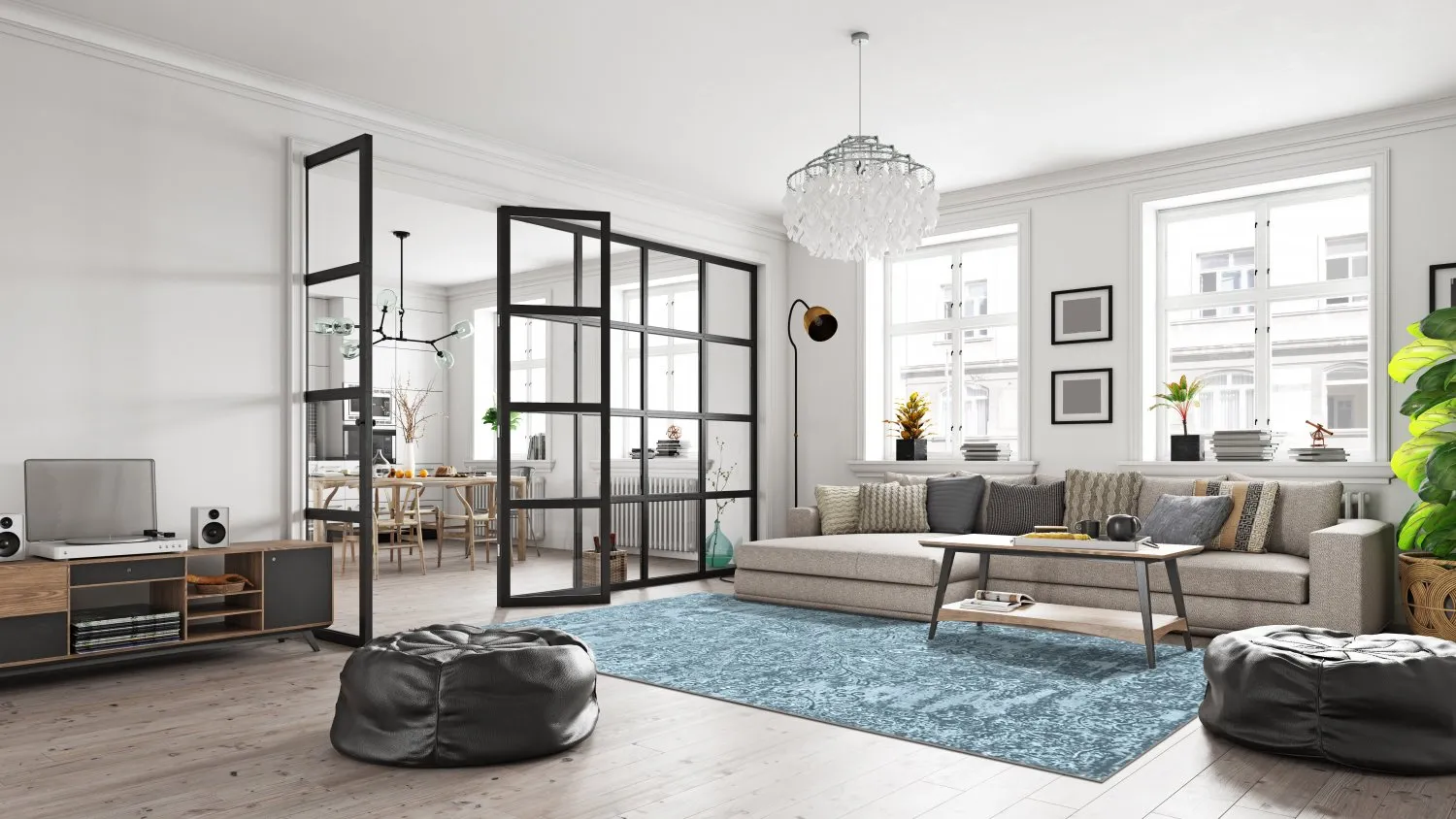 Wilton szőnyeg - Valenza (kék)