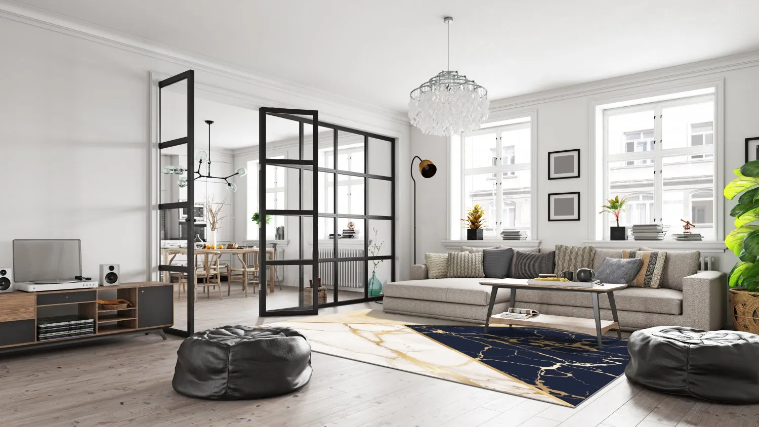 Wilton szőnyeg - Canelli (bezs/fehér/kék)