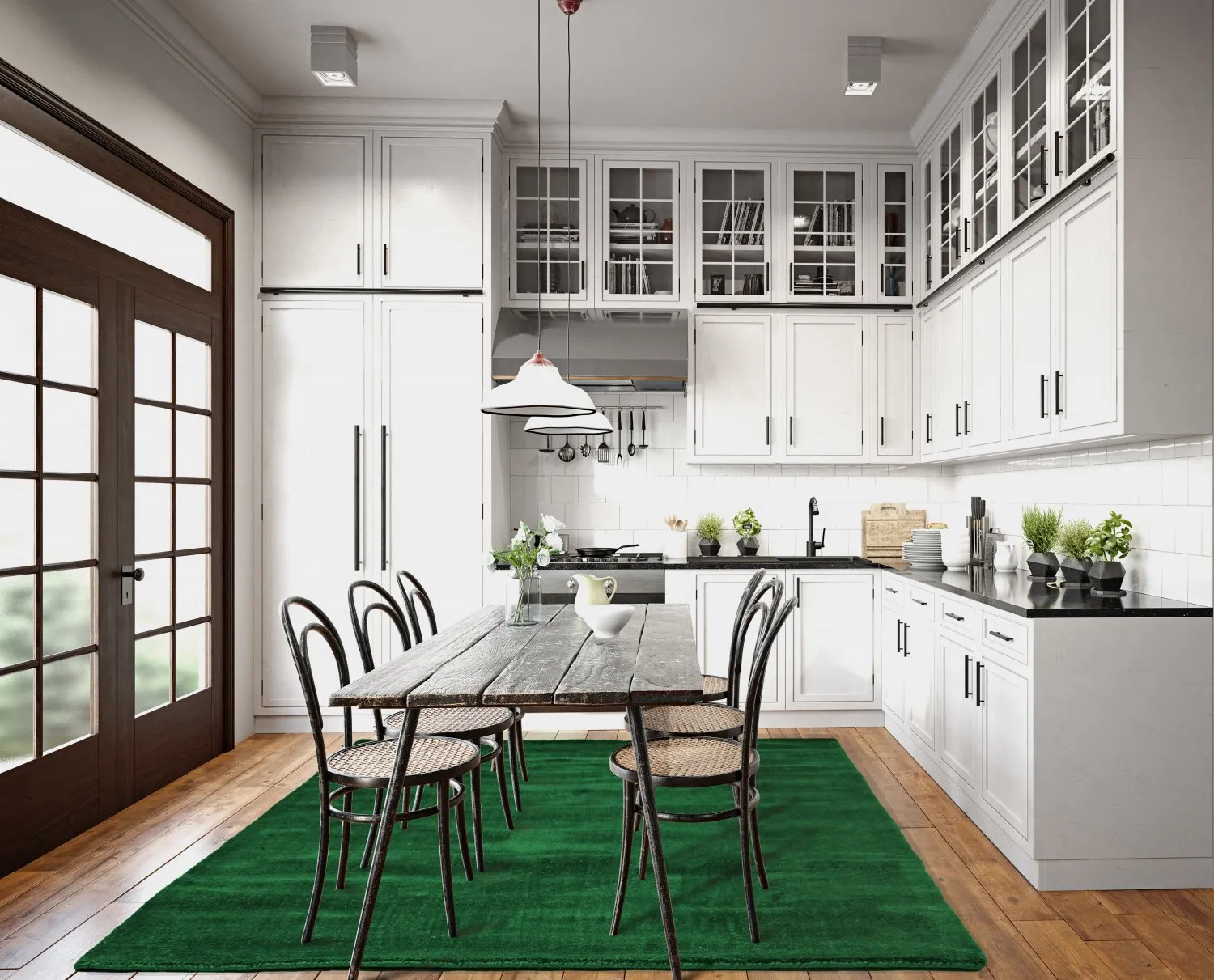 Recycled PET with viscose look (zöld)