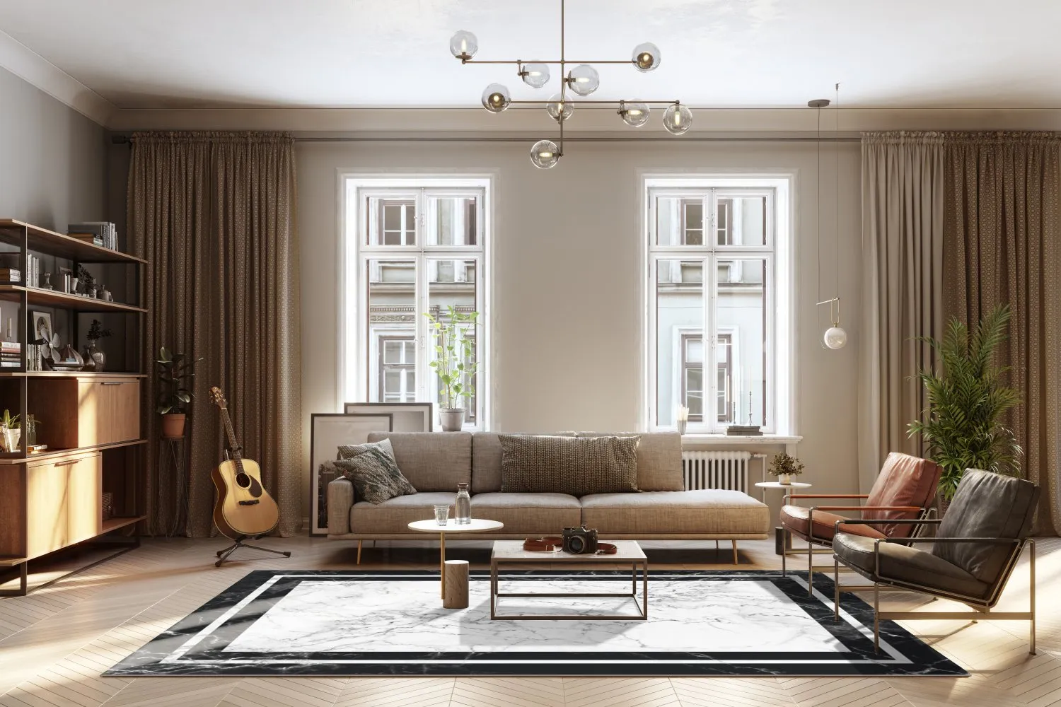 Wilton szőnyeg - Amaliada (fekete/fehér)