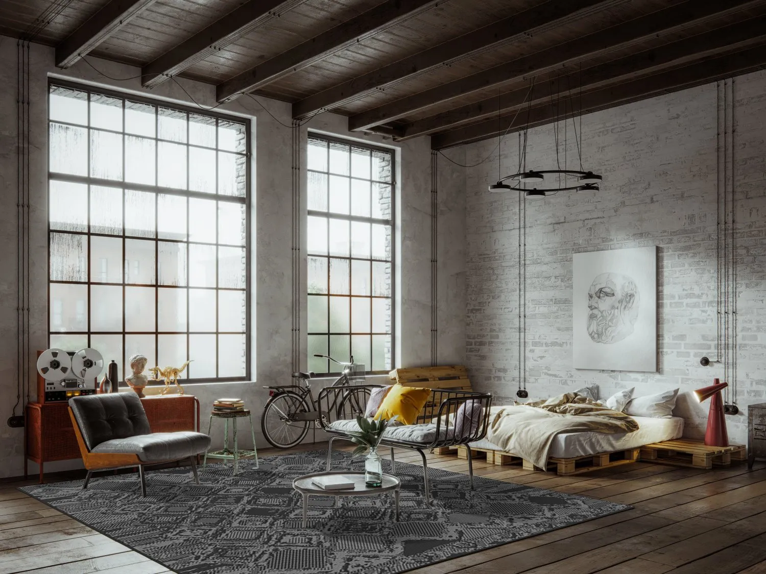 Beltéri és kültéri szőnyeg - Brussels Night (fekete)