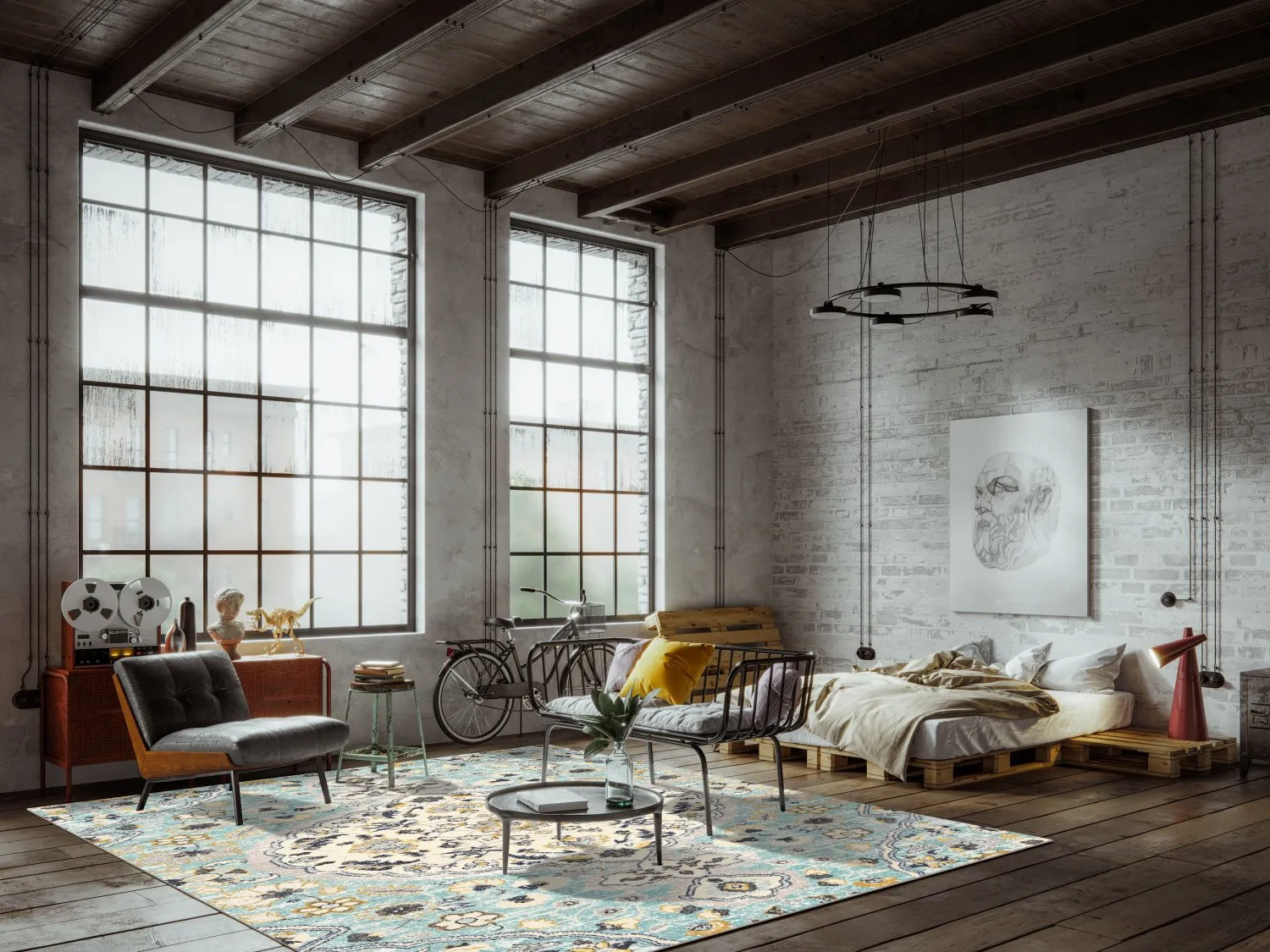 Wilton szőnyeg - Mojácar (kék)