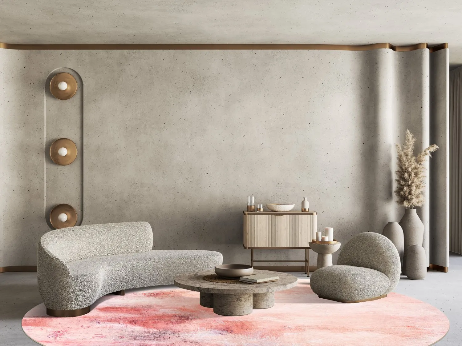 Kerek szőnyeg - Nancy (rózsaszín)