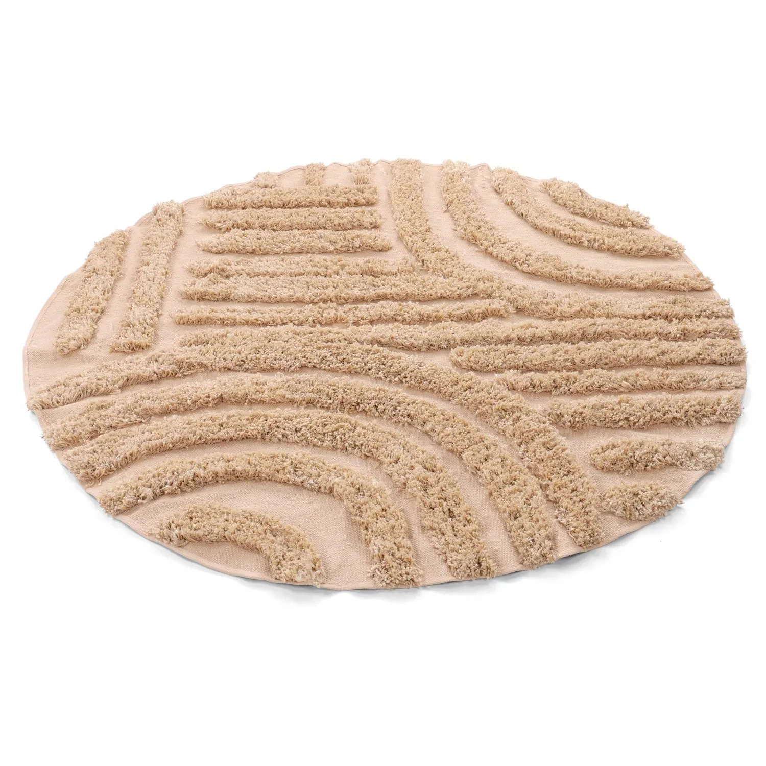 Kerek szőnyeg - Cazorla Natural Cotton Shaggy (bézs)