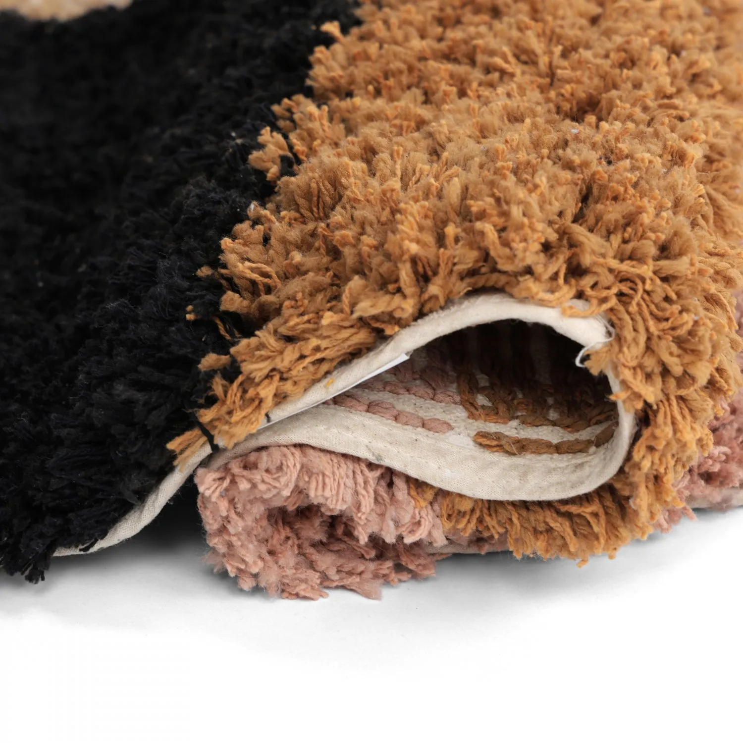 Kerek szőnyeg - Cefalu Natural Cotton Shaggy (multi)