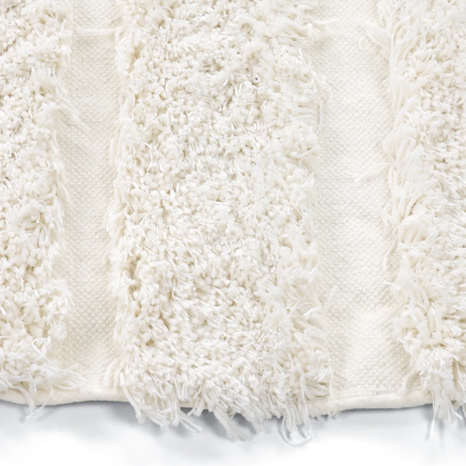 Kerek szőnyeg - Lindos Natural Cotton Shaggy (fehér)